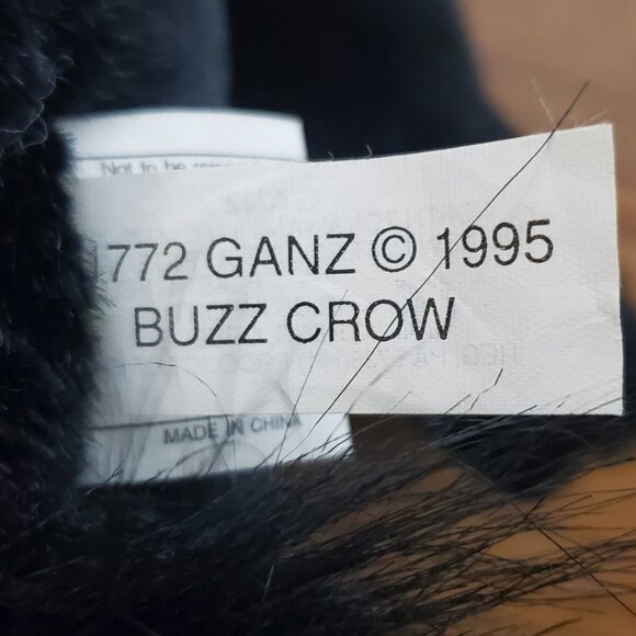Vintage 1995 Plush Ganz Buzz Crow 14" Stuffed Animal New with Tag - Picture 5 of 6